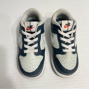 Nike Dunk Low Premium TD 'Split - Deep Jungle' toddler shoes. Boy size 7.5